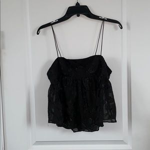 black string tank top